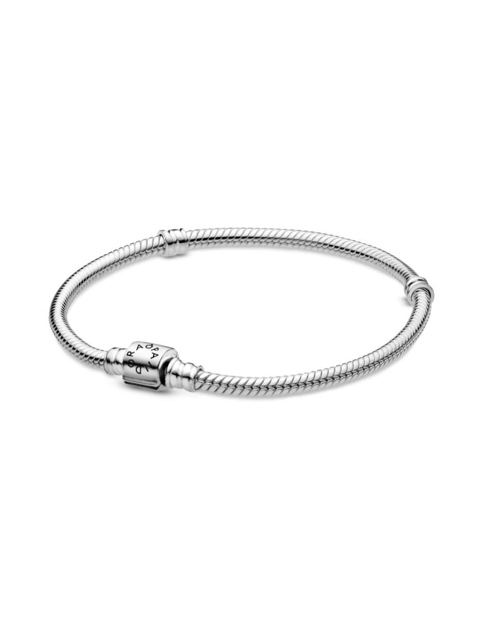 Brazalete de plata p 925 pandora moments con acabado liso