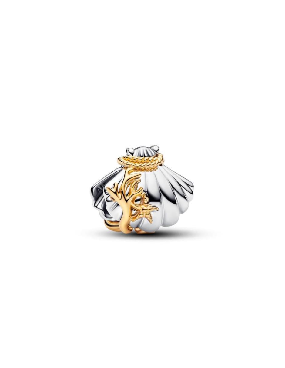 Charm de concha Pandora Disney X Pandora Ariel de plata P 925 baño de oro