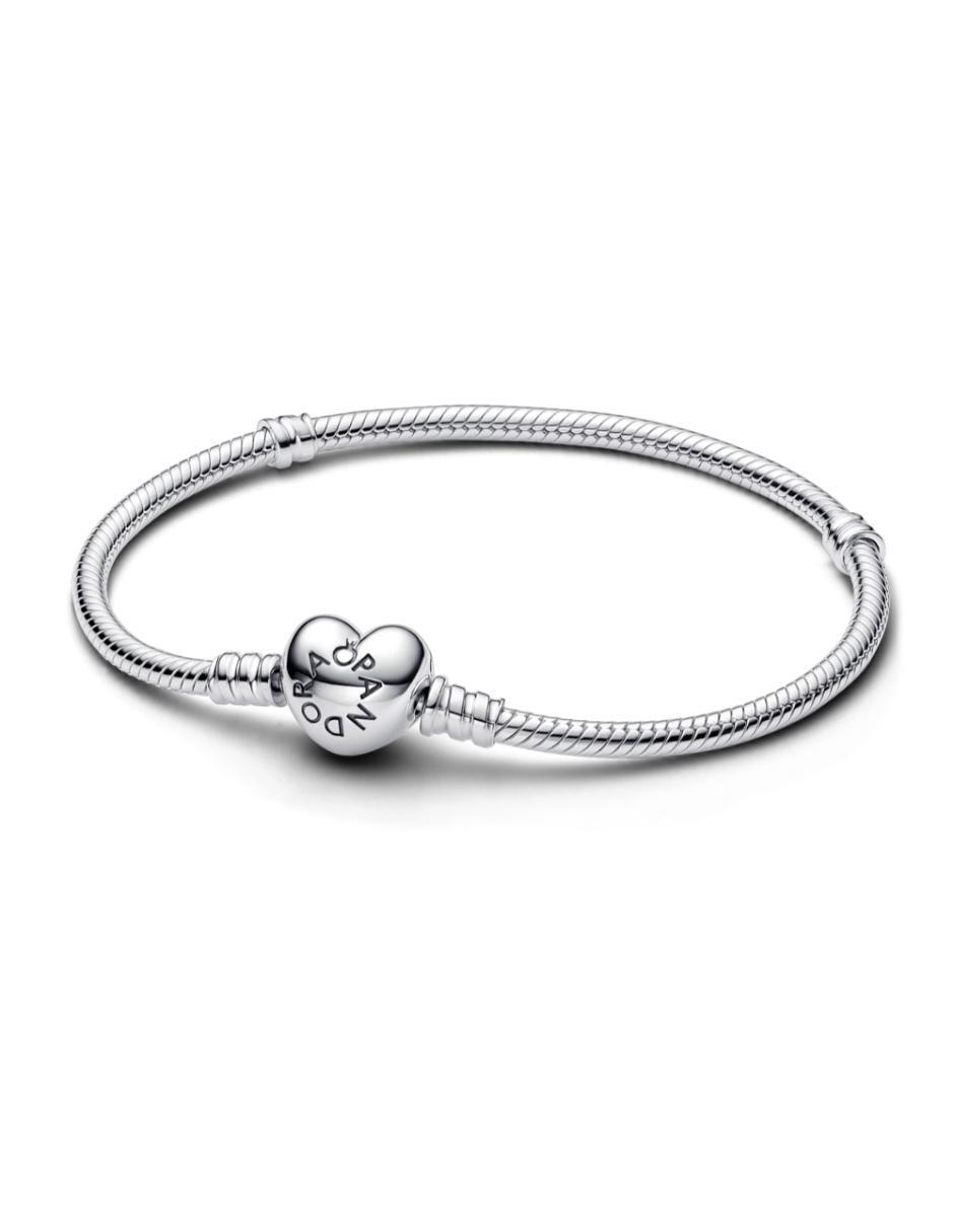 Brazalete de plata p 925 pandora moments con acabado liso