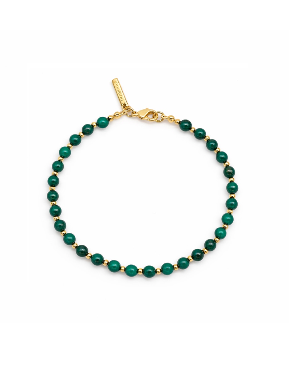 PULSERA EMANUEL UNGARO de Metal Sin kilataje JADE VERDE con acabado 1