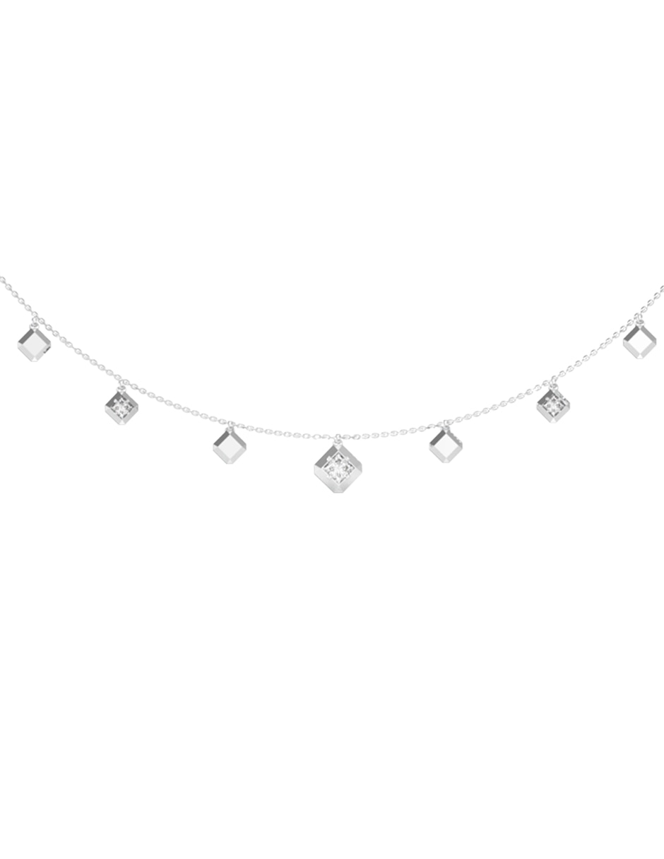 Collar con dije de gota guess ace of diamonds de acero inoxidable 2