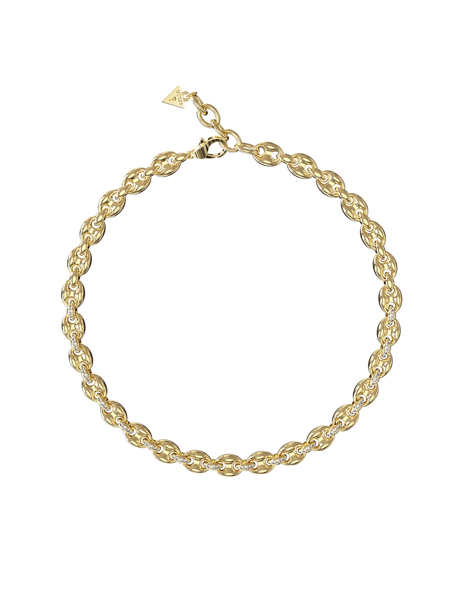 Collar de cadena guess marina de acero inoxidable