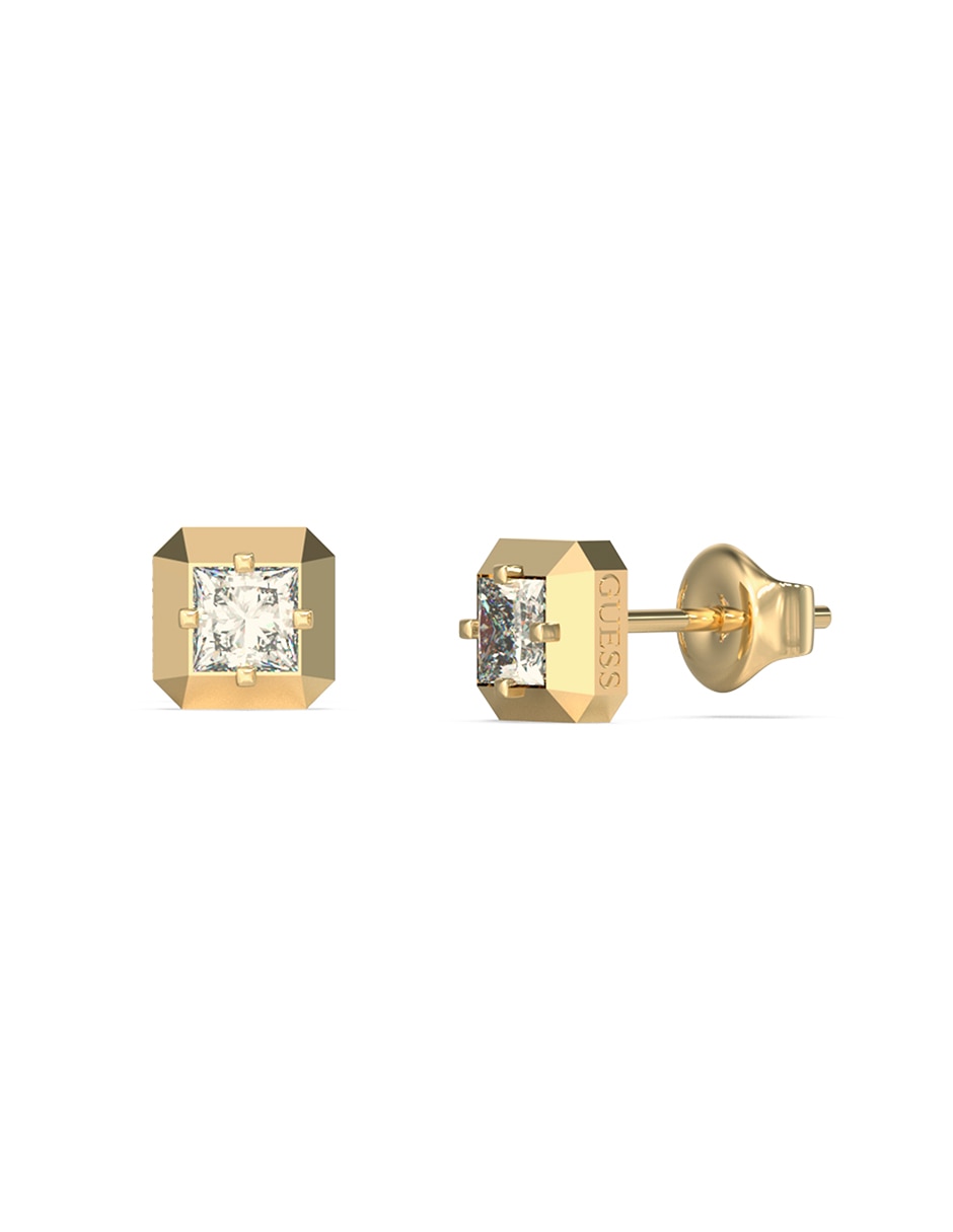 Broqueles de cuadrada ace of diamonds de acero inoxidable con acabado liso mate circonita