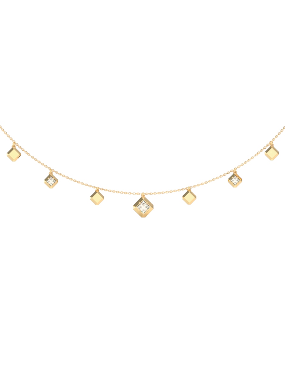 Collar con dije de gota guess ace of diamonds de acero inoxidable 2
