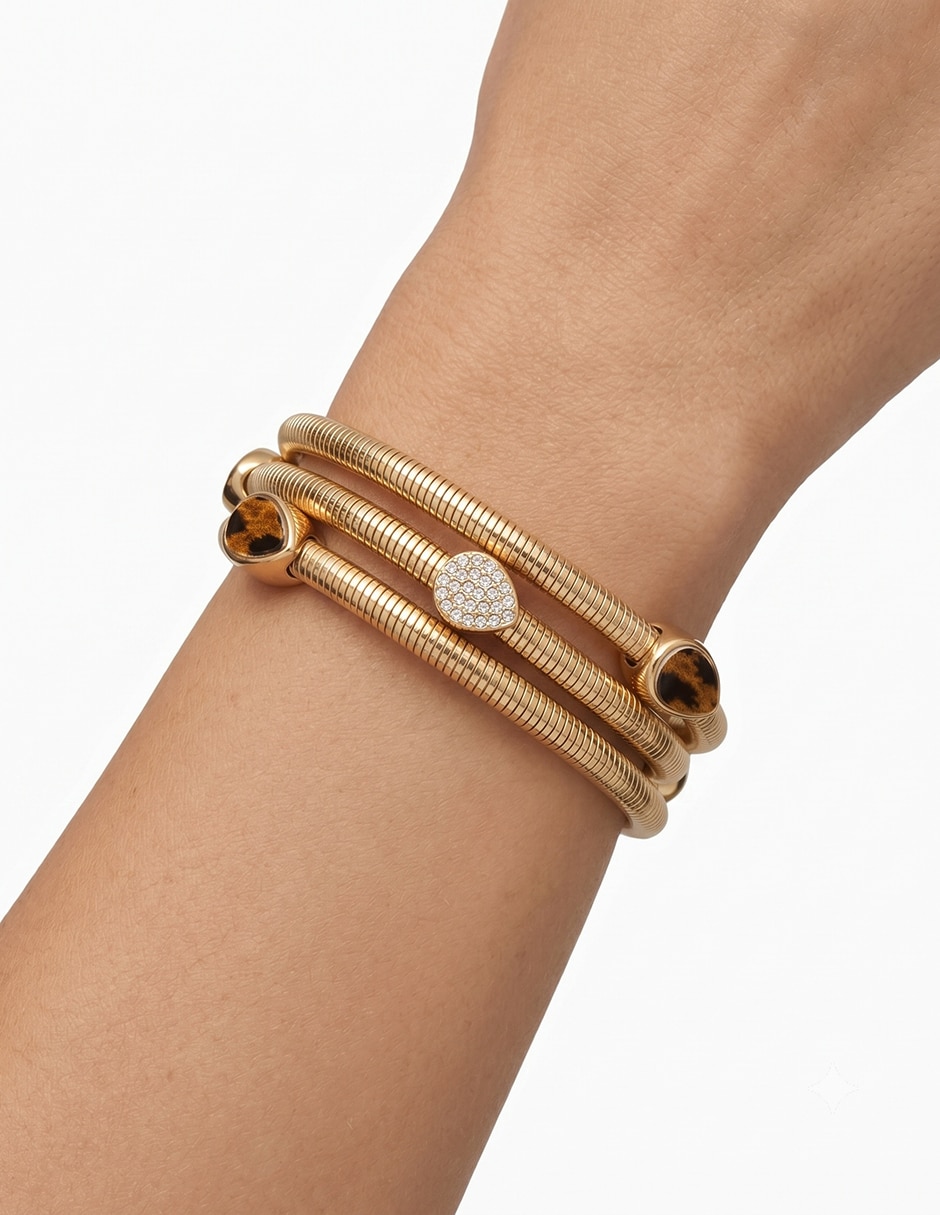 Pulsera Gold Tortoise & Cheetah acabado pulido Pulsera Gold Tortoise & Cheetah acabado pulido