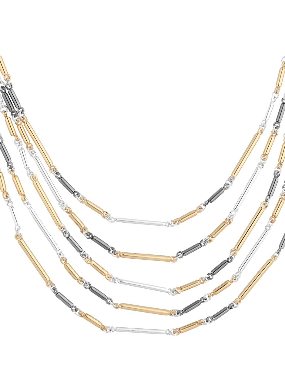 Collar varios hilos Mix Metal Hain & Fringe 1