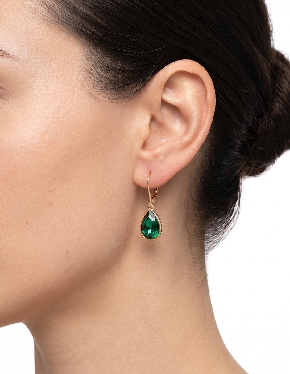 Aretes de gota Color Earring Capsule con acabado brillante cristal 3