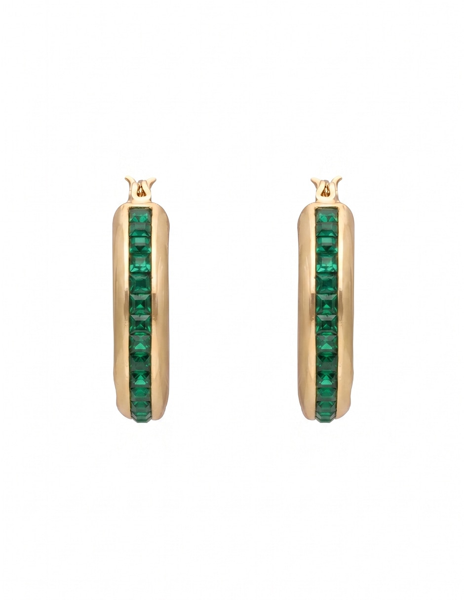 Aretes circulares Holiday Color Mult Feb 26 con acabado brillante cristal 2