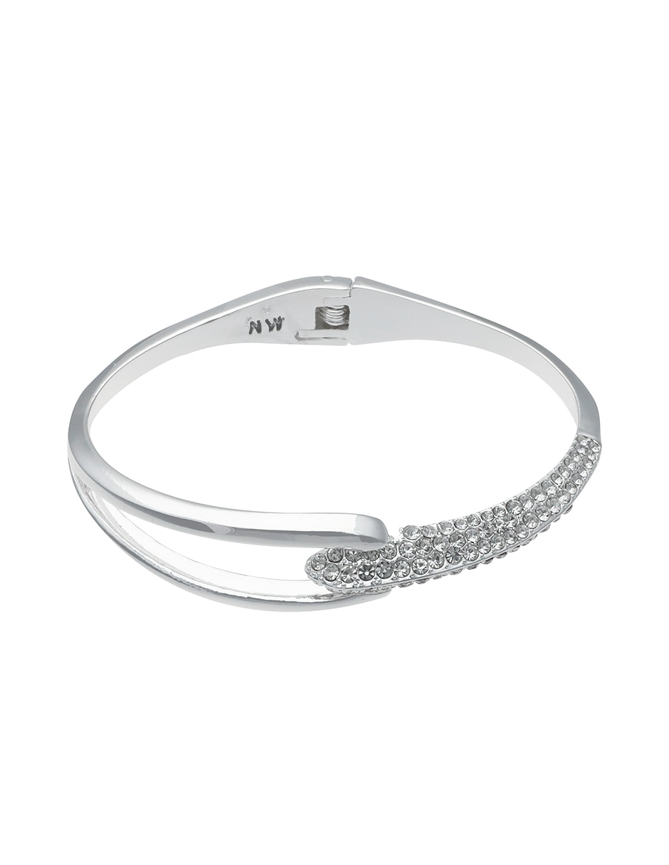 Pulsera Silver Pave con acabado 1