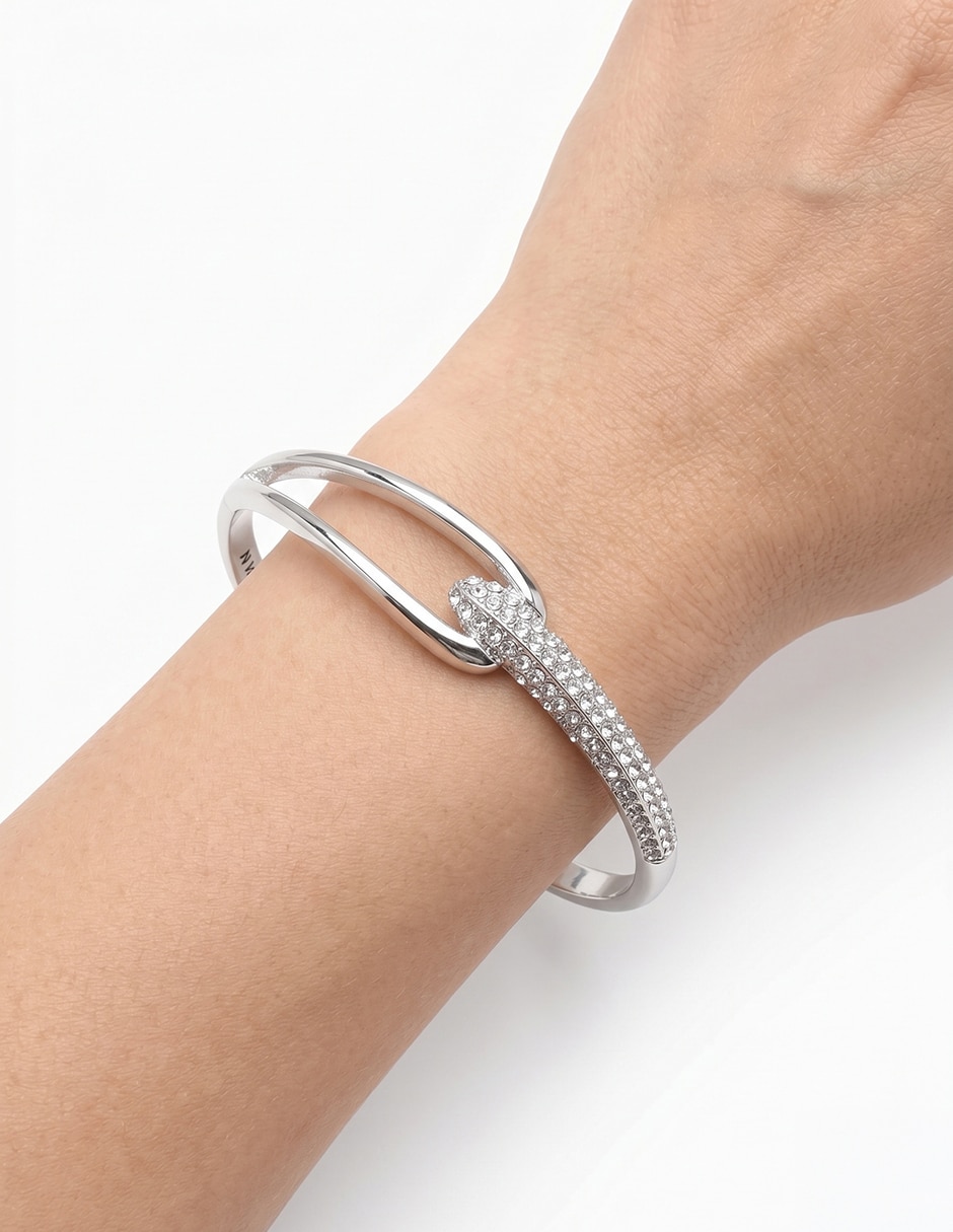 Pulsera Silver Pave con acabado