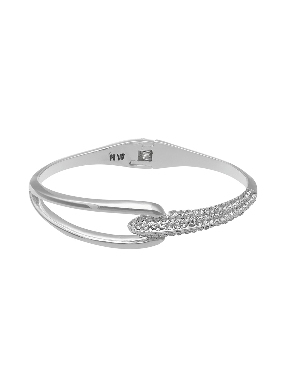 Pulsera Silver Pave con acabado 4