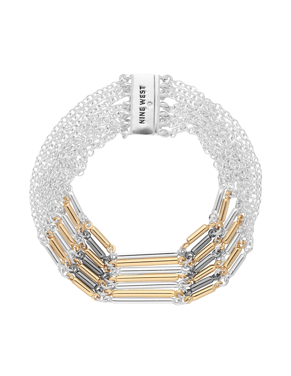 Pulsera Mix Metal Chain & Fringe acabado pulido 1
