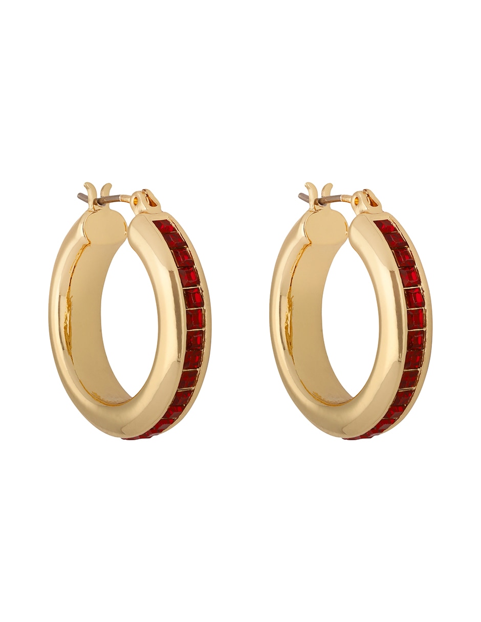 Aretes circulares Holiday Color Mult Feb 26 con acabado brillante cristal Aretes circulares Holiday Color Mult Feb 26 con acabado brillante cristal