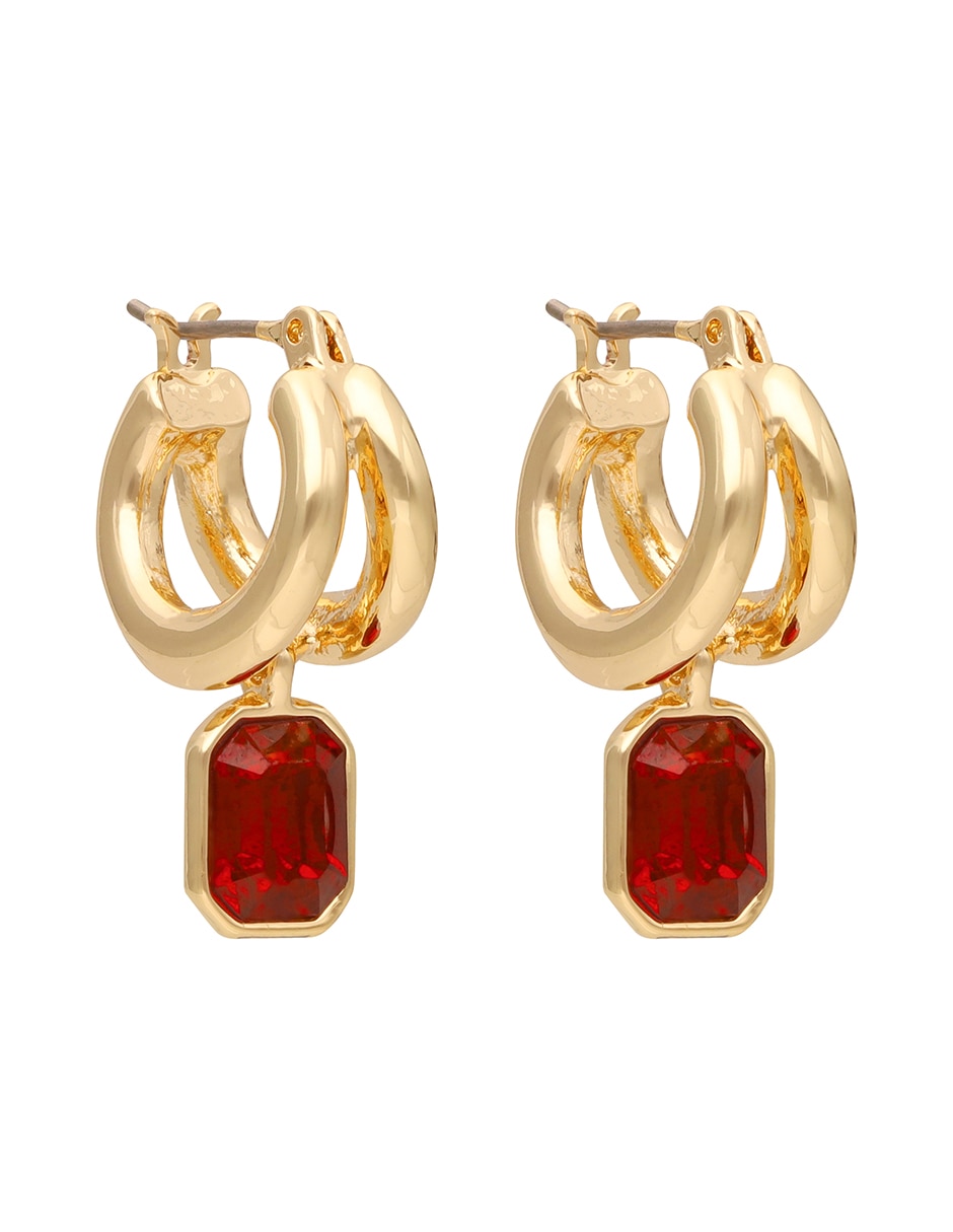 Aretes cuadrados Holiday Color Mult Feb 26 con acabado brillante cristal Aretes cuadrados Holiday Color Mult Feb 26 con acabado brillante cristal