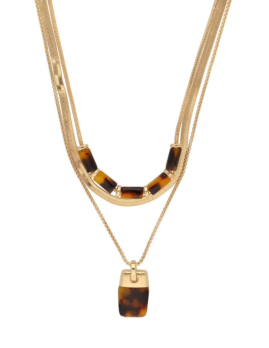 Collar varios hilos Gold Tortoise & Cheetah 1