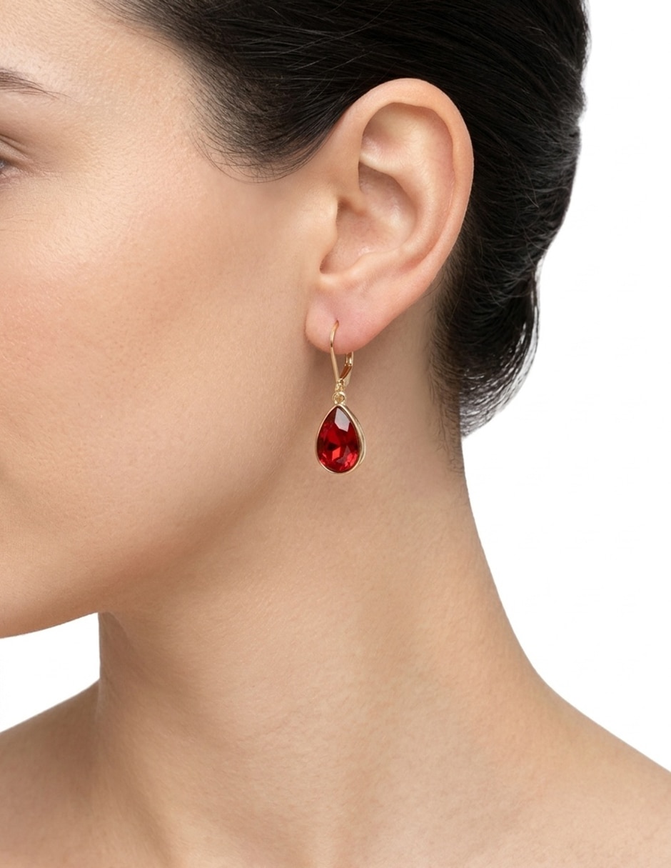 Aretes de gota Color Earring Capsule con acabado brillante cristal 3