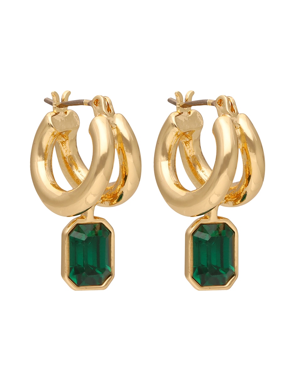 Aretes cuadrados Holiday Color Mult Feb 26 con acabado brillante cristal Aretes cuadrados Holiday Color Mult Feb 26 con acabado brillante cristal