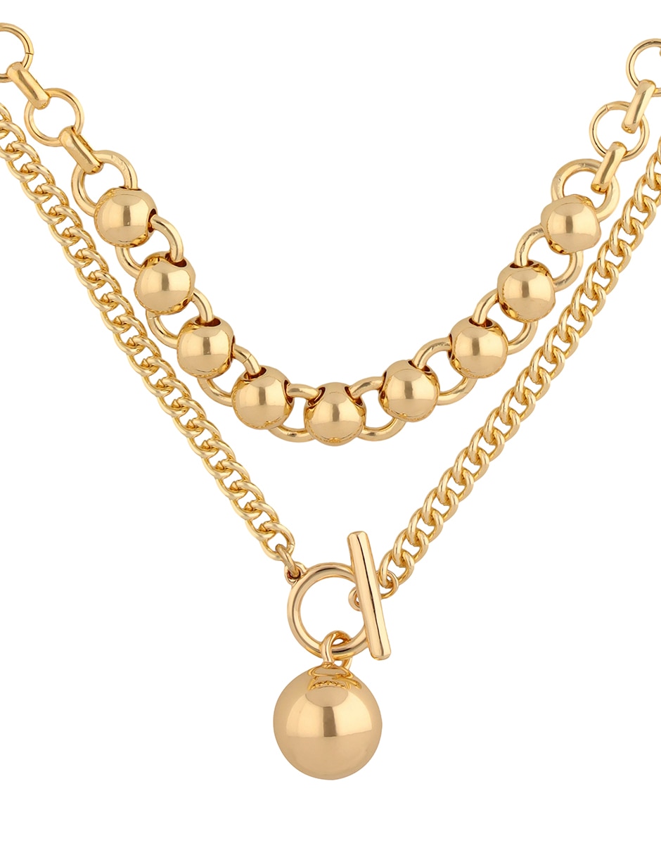 Collar varios hilos Gold Baubles