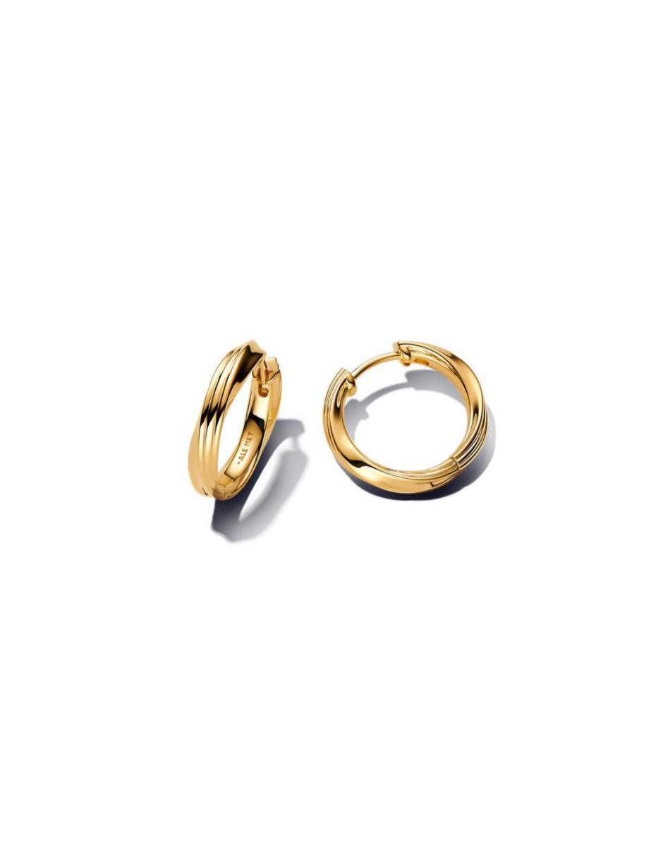 Aretes de aro Pandora Essence de plata P 925 con acabado baño de oro