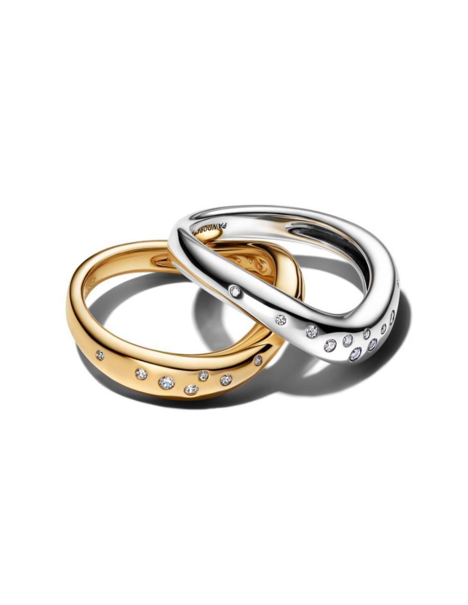 Anillo Pandora Pandora Essence P 950 de plata zirconia cúbica baño de oro