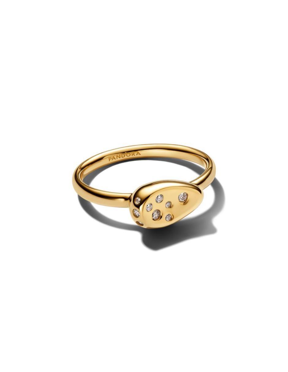 Anillo Pandora Pandora Essence P 950 de plata zirconia cúbica baño de oro