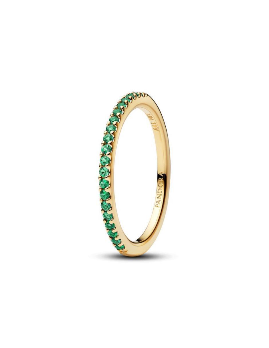 Anillo Timeless P 950 de Plata Cristal Baño de oro