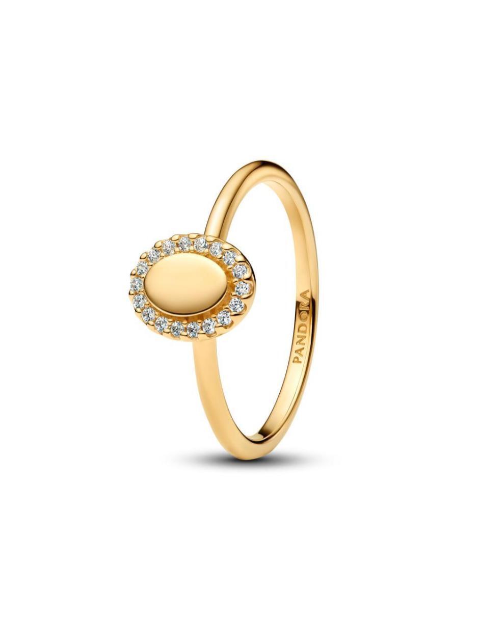 Anillo Timeless P 950 de Plata Zirconia cúbica Baño de oro