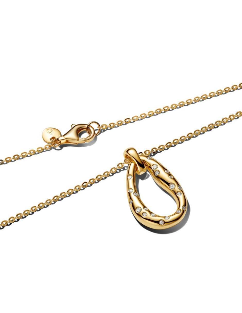 Collar Pandora Essence de baño de oro 14 k