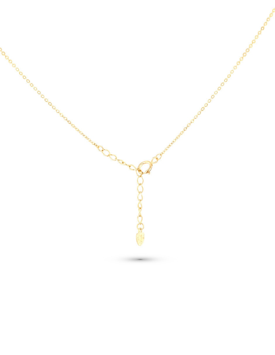 Collar con dije de corazón de oro amarillo 14 K