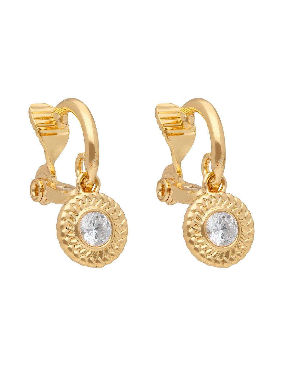 Aretes circulares Emellie con acabado brillante