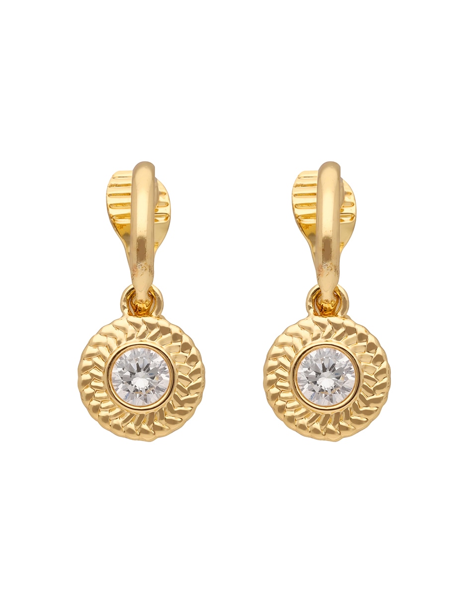 Aretes circulares Emellie con acabado brillante 2