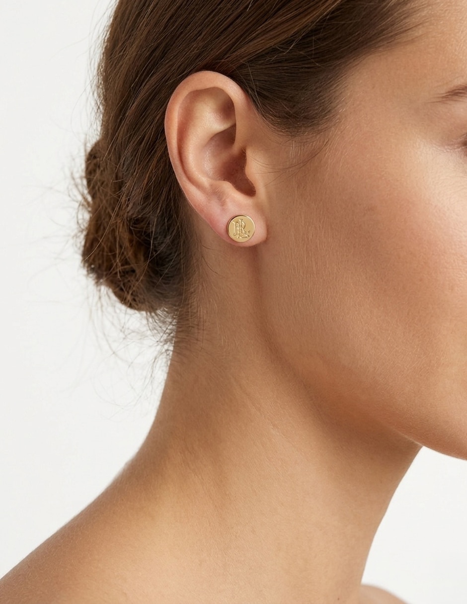 Set Aretes cortos Beckette con acabado brillante 3
