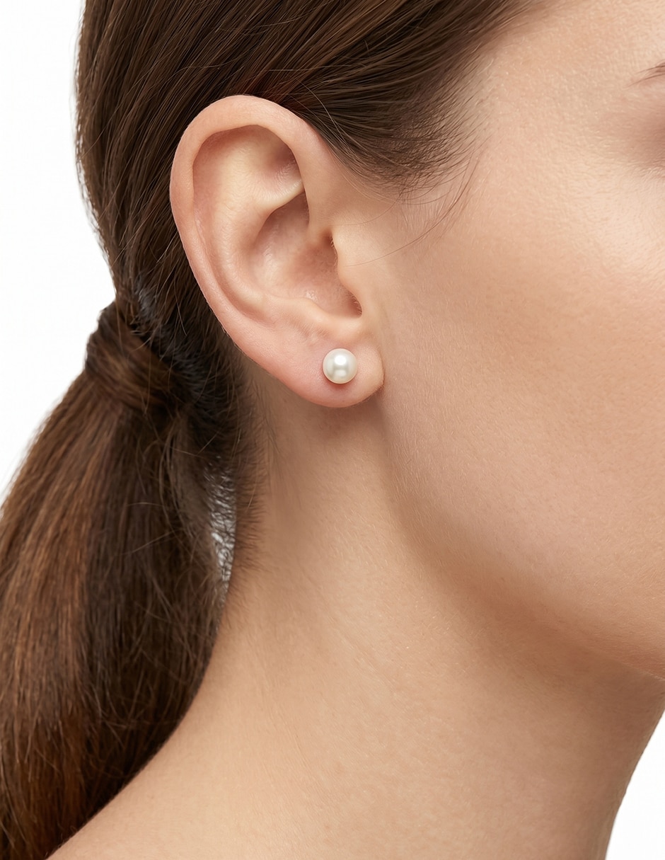 Aretes cortos entrelazados Lindella con acabado pulido 3