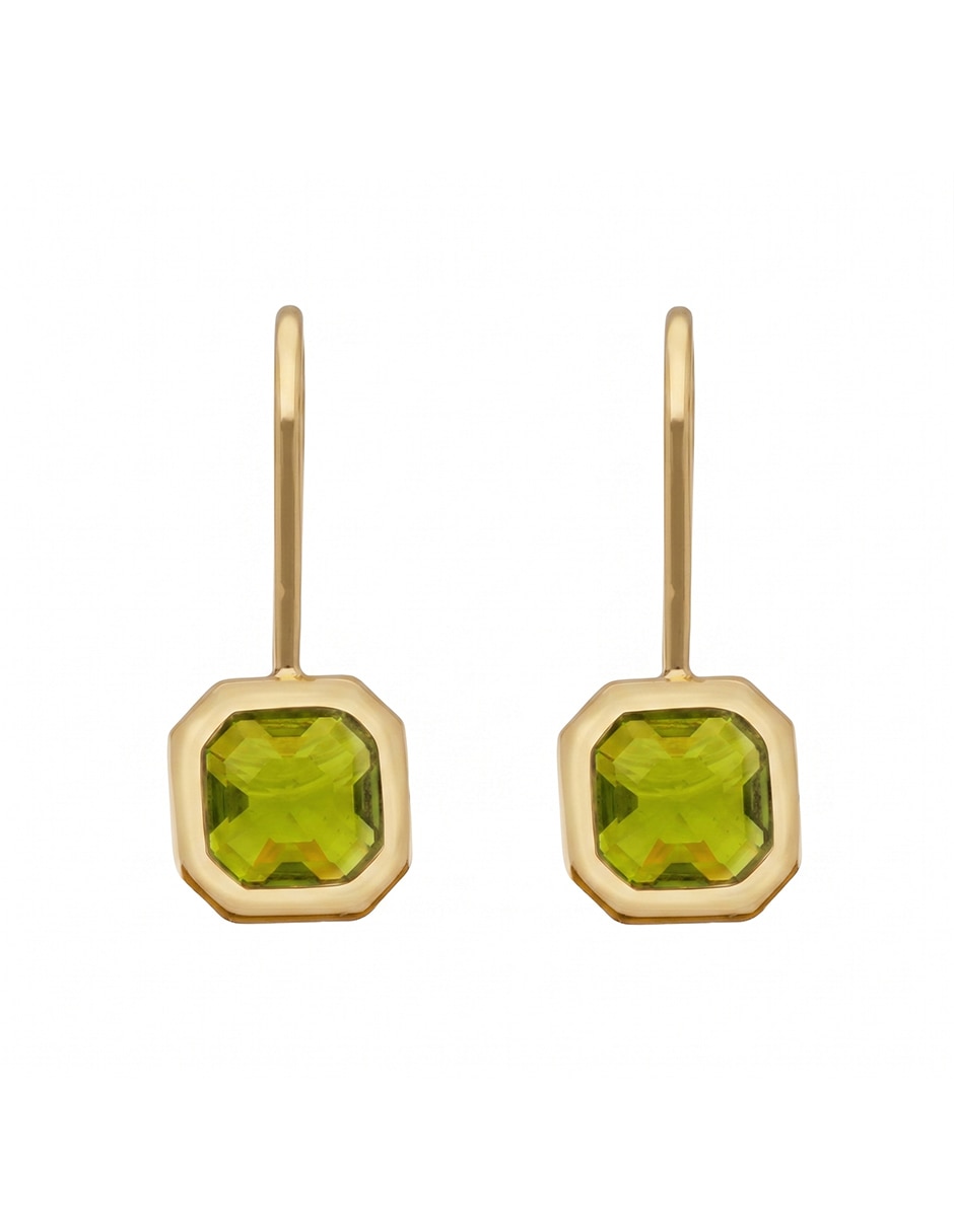 Aretes cortos cuadrados Darlene con acabado brillante Cristal Aretes cortos cuadrados Darlene con acabado brillante Cristal