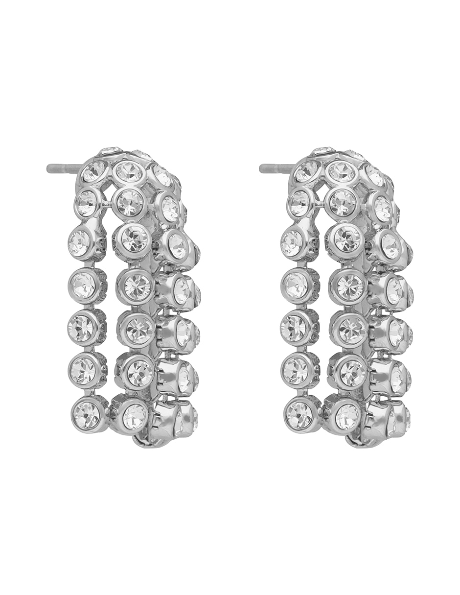 Aretes cortos Draped in diamonds con acabado brillante Cristal 1