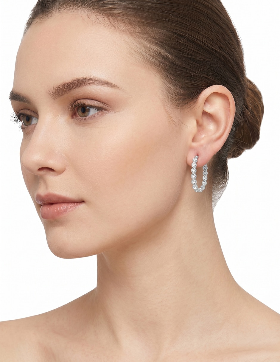 Arracadas Draped in diamonds con acabado brillante Cristal 3