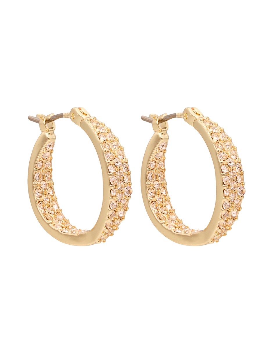 Arracadas blissful ballet de latón con acabado pavé cristal Arracadas blissful ballet de latón con acabado pavé cristal
