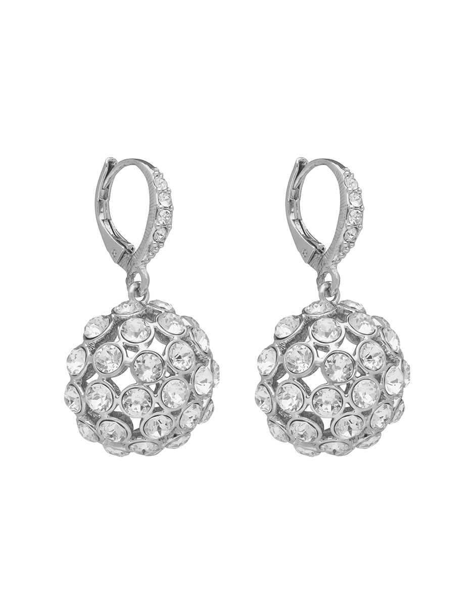 Aretes cortos Draped in diamonds con acabado Pavé Cristal 1