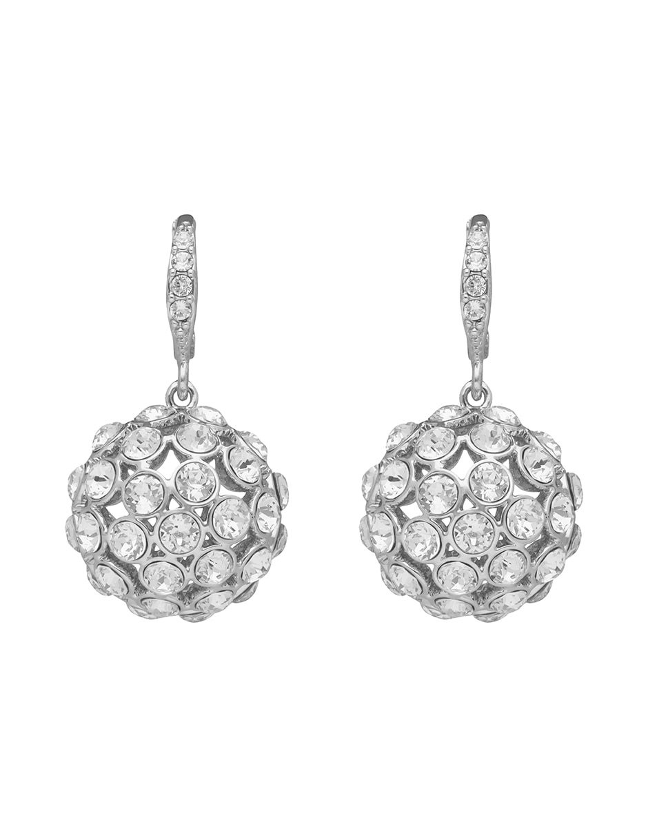 Aretes cortos Draped in diamonds con acabado Pavé Cristal