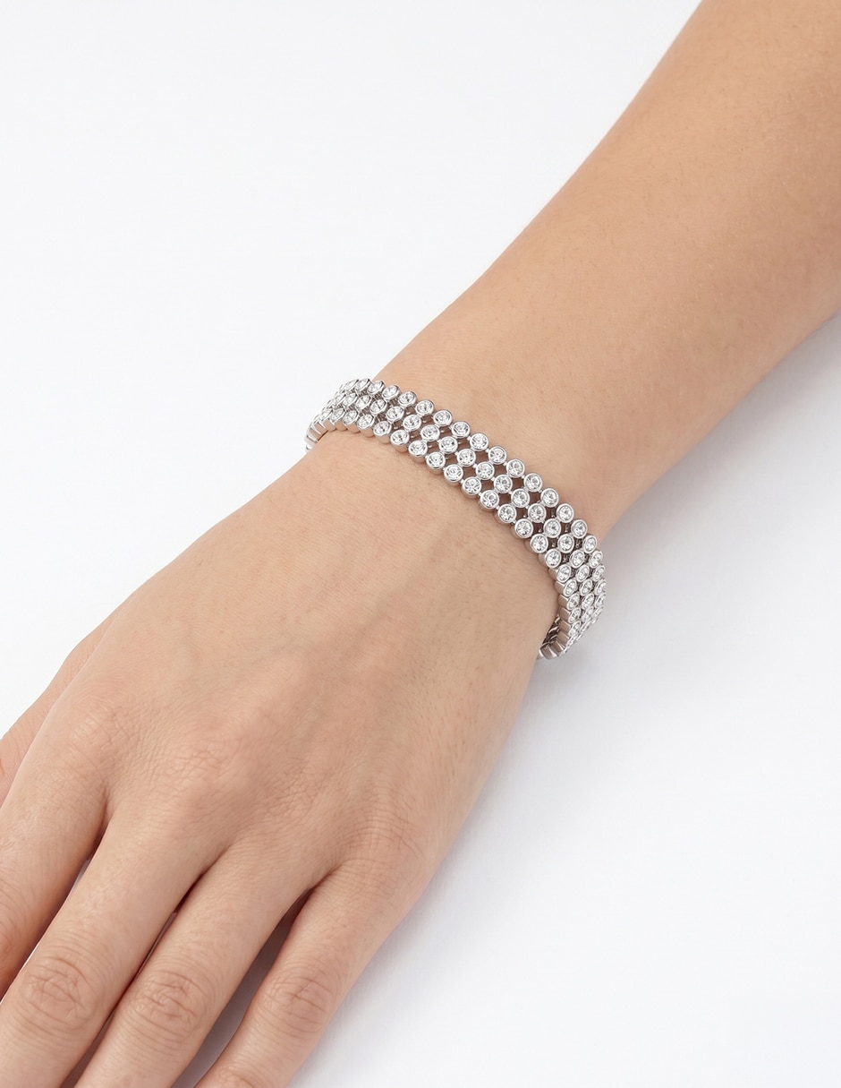 Pulsera Draped in diamonds con acabado brillante