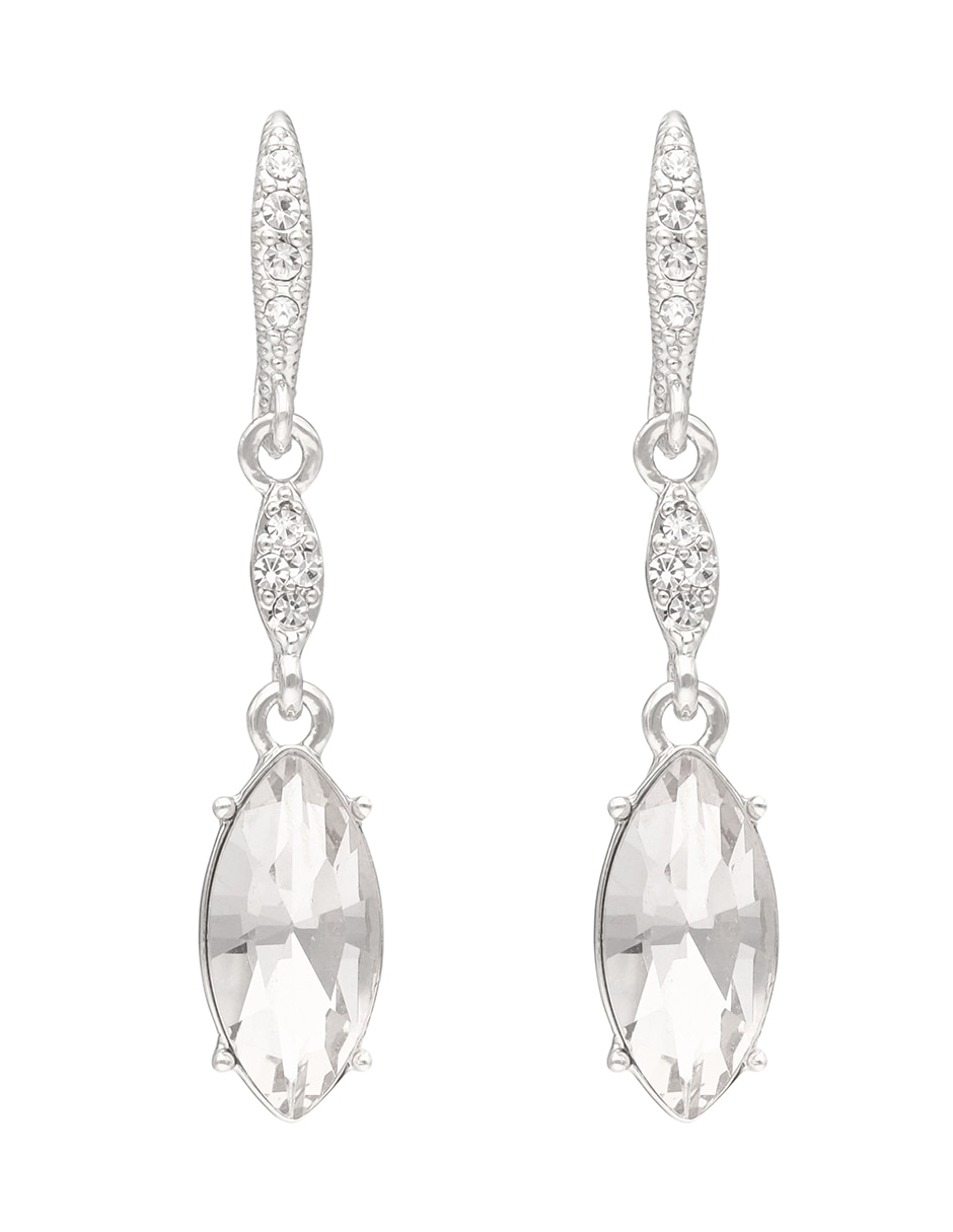 Aretes cortos de Pera Blissful Ballet con acabado brillante cristal 2