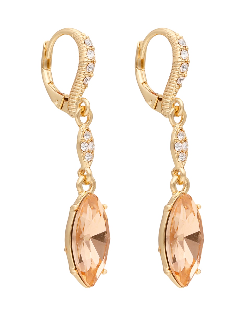 Aretes cortos de Pera Blissful Ballet con acabado brillante cristal