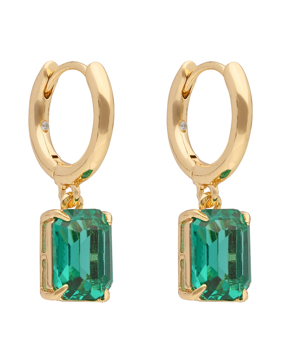 Aretes cuadrados Kensington F26 Recolor con acabado brillante cristal