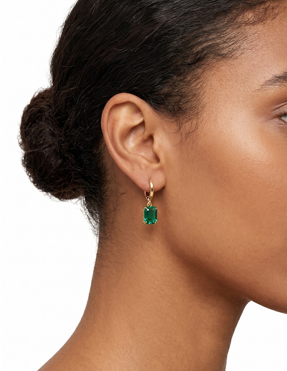 Aretes cuadrados Kensington F26 Recolor con acabado brillante cristal 3