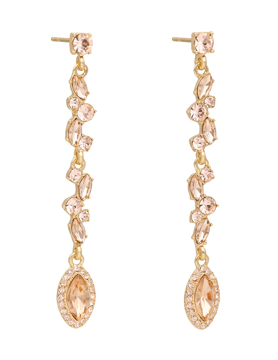Aretes largos de Pera Blissful Ballet con acabado brillante cristal