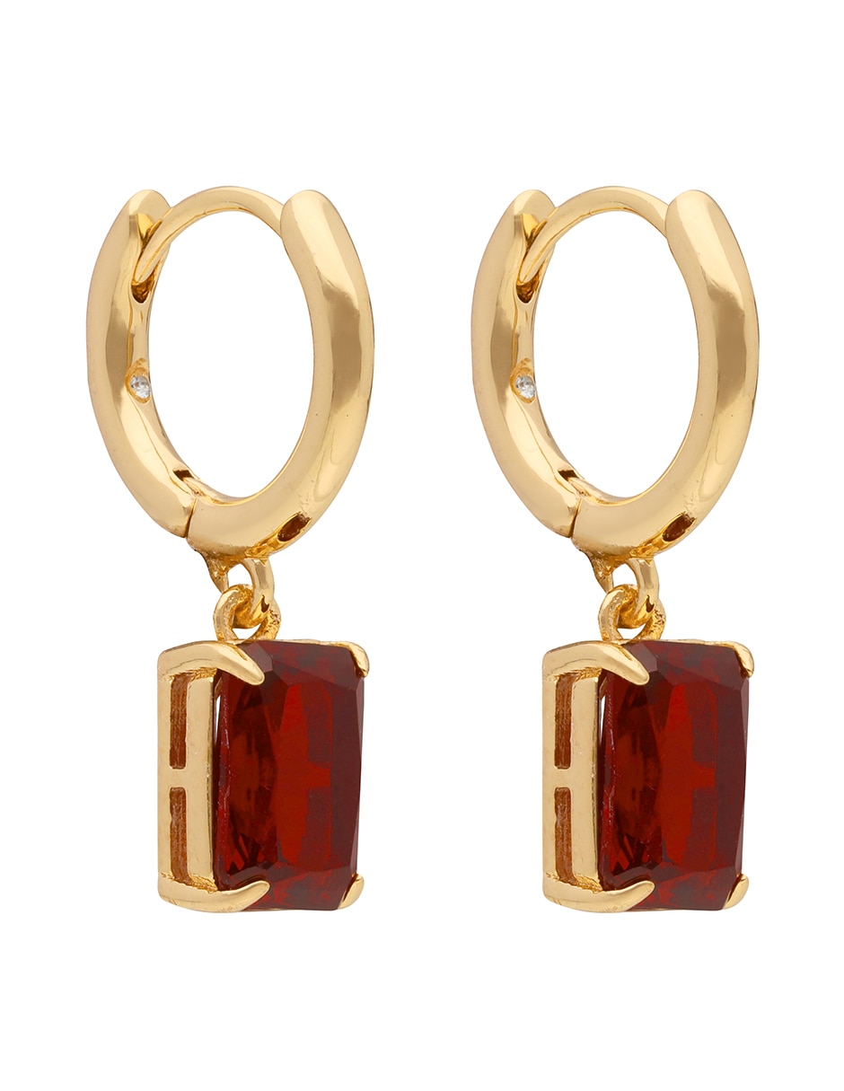 Aretes cuadrados Kensington F26 Recolor con acabado brillante cristal