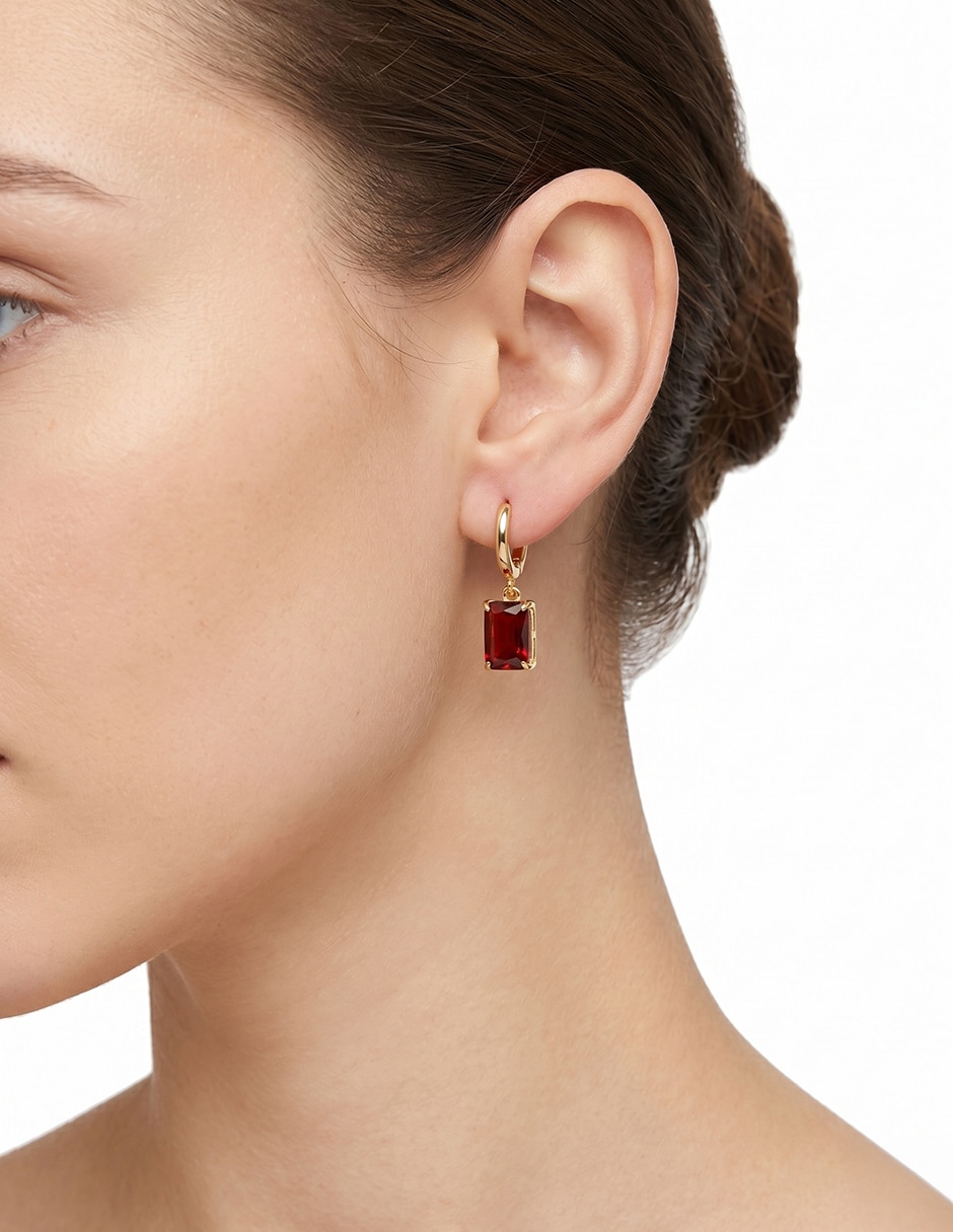 Aretes cuadrados Kensington F26 Recolor con acabado brillante cristal 3