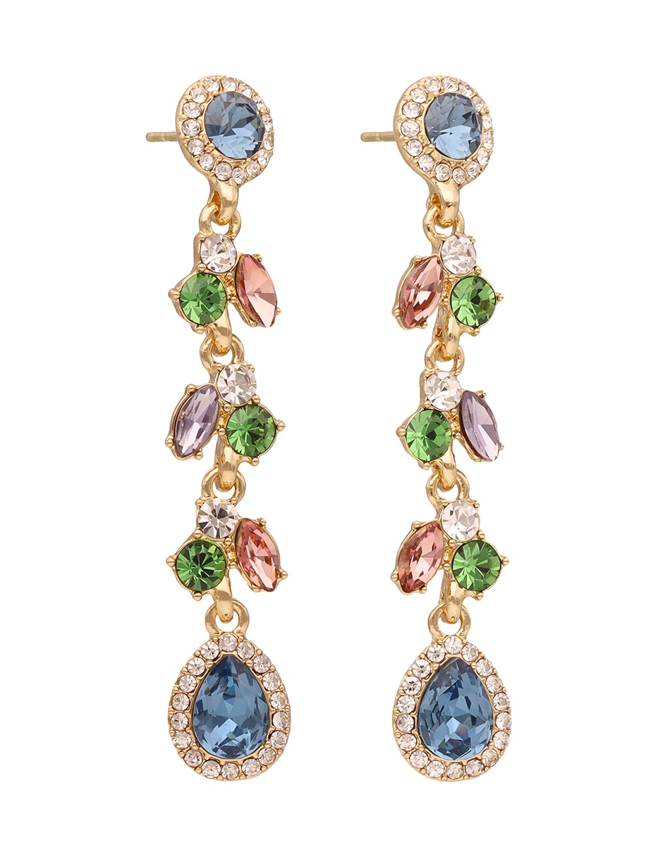 Aretes ovalados Garden Of Elegance con acabado brillante cristal Aretes ovalados Garden Of Elegance con acabado brillante cristal