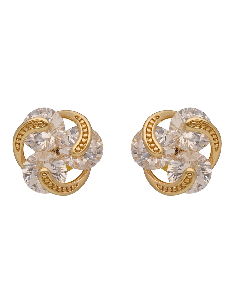 Aretes circulares Social Cz Ears con acabado pulido 3