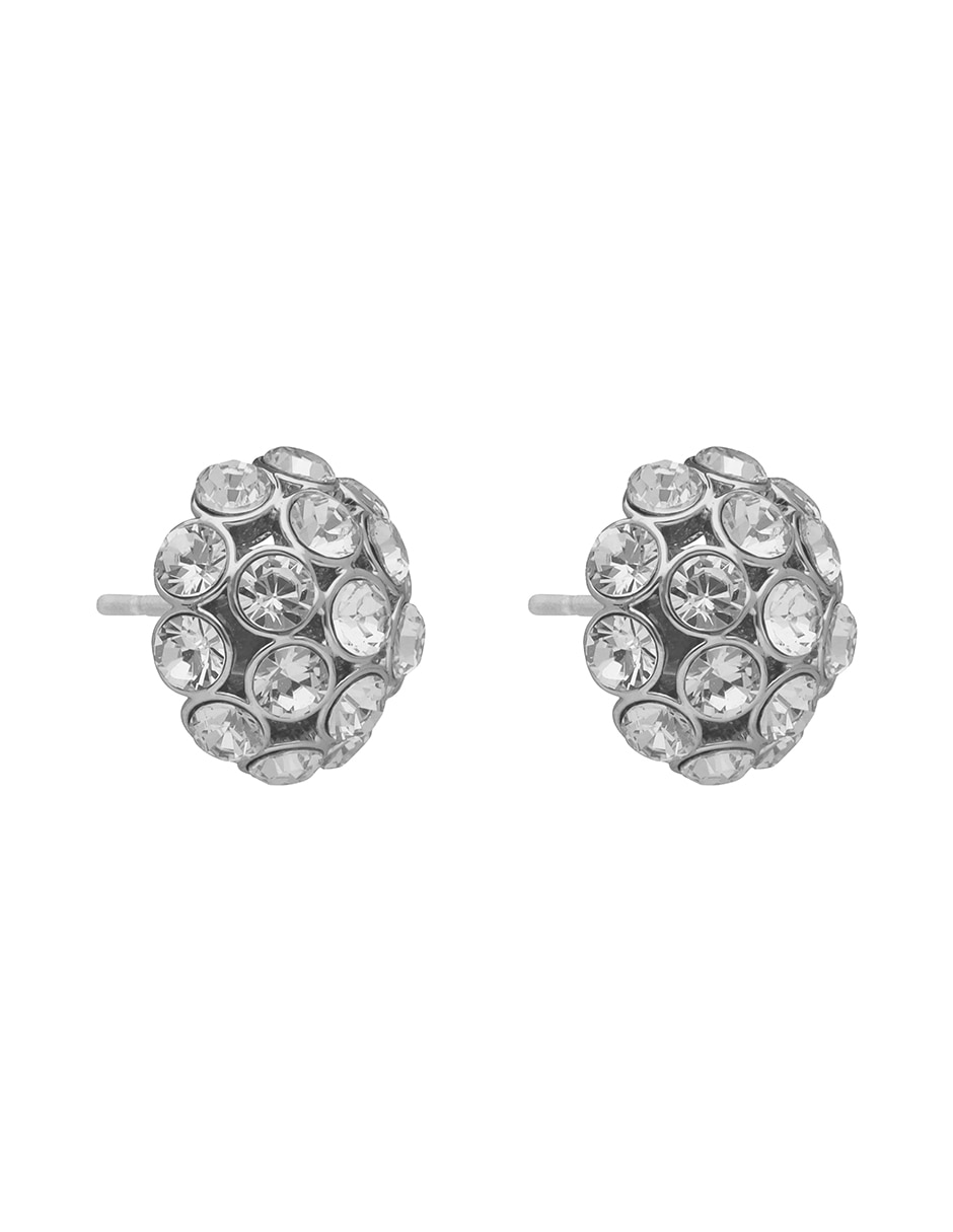 Aretes cortos Draped in diamonds con acabado Pavé Cristal 1